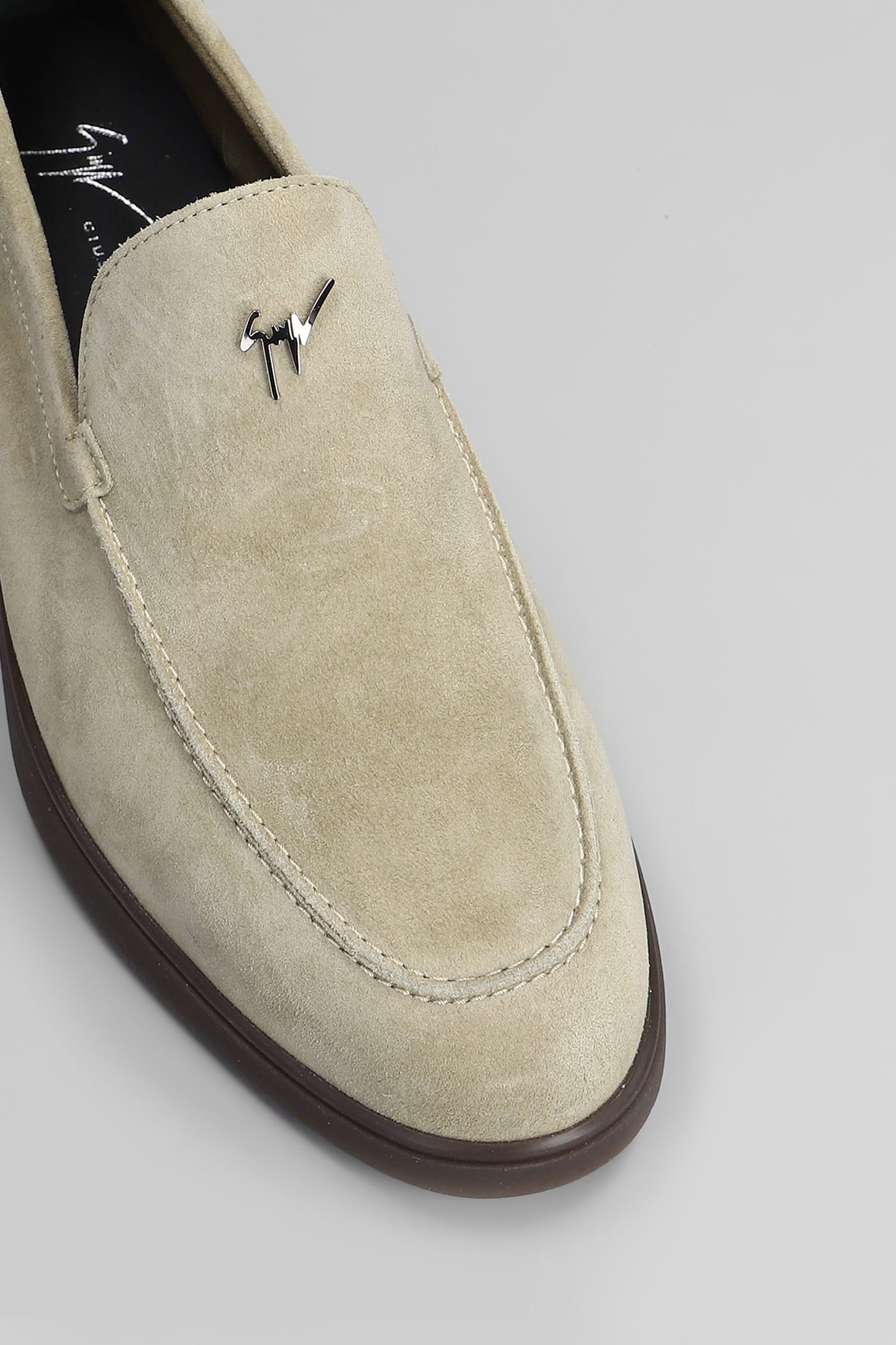 GIUSEPPE ZANOTTI THE MAUI LOAFERS IN TAUPE SUEDE