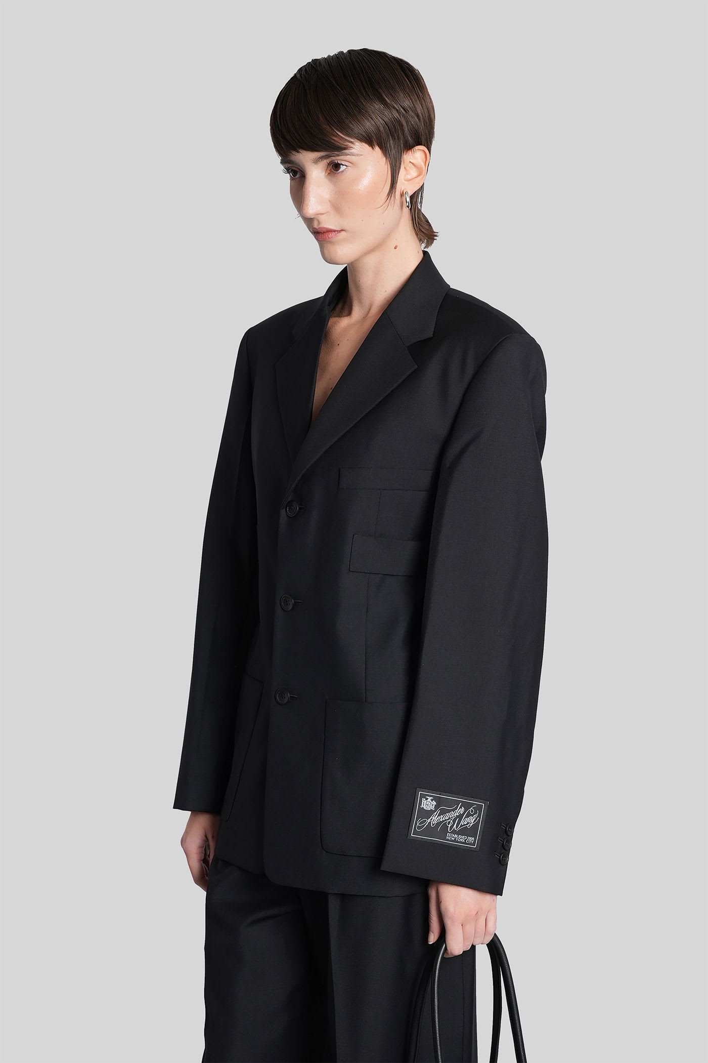 Alexander Wang Blazer In Black Wool In Black