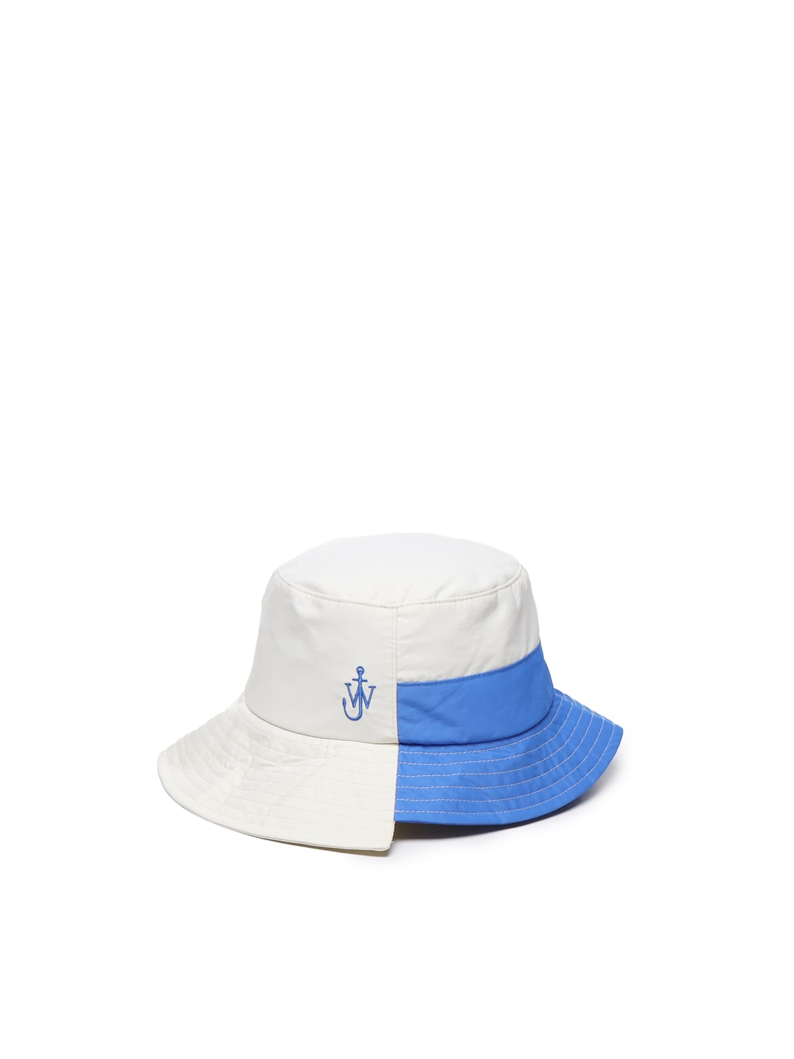 Jw Anderson Duo Two-tone Bucket Hat In White/blue