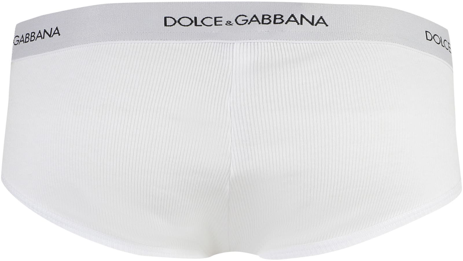 Shop Dolce & Gabbana Plain Color Briefs In Biaco Ottico