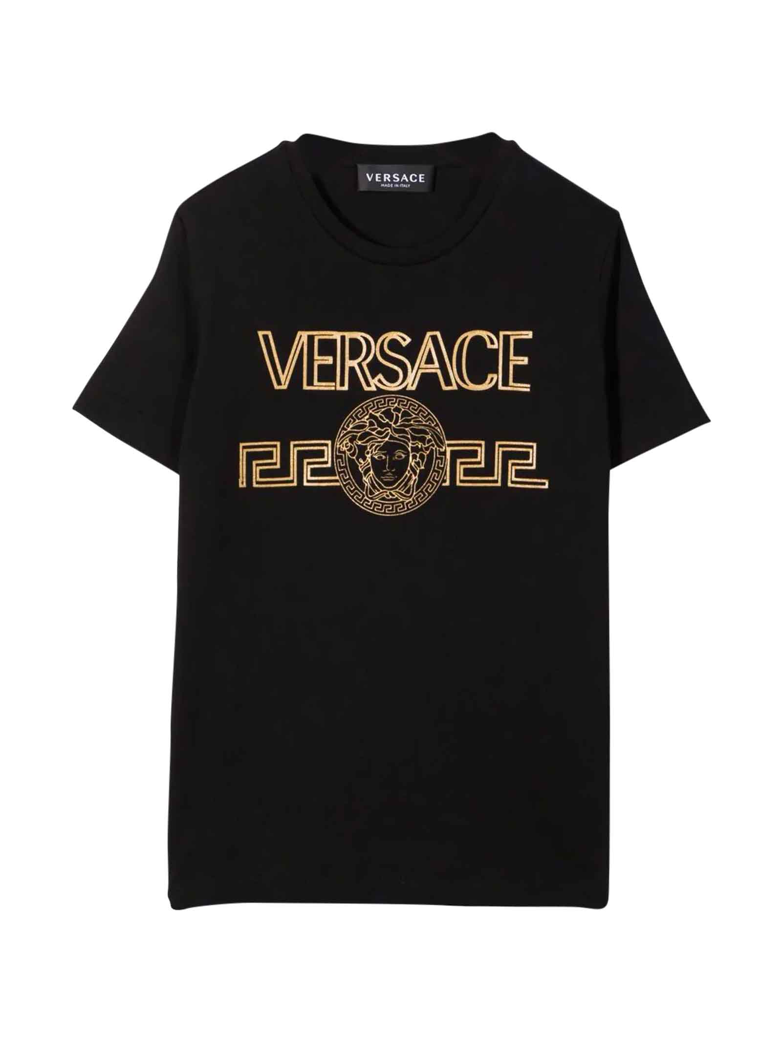 Young Versace Young Boys Black T-shirt