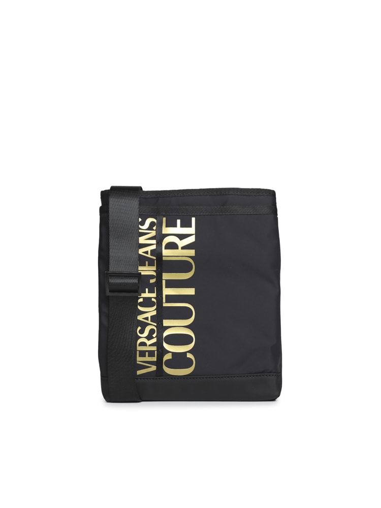 Shop Versace Messenger Bag With Print In Black