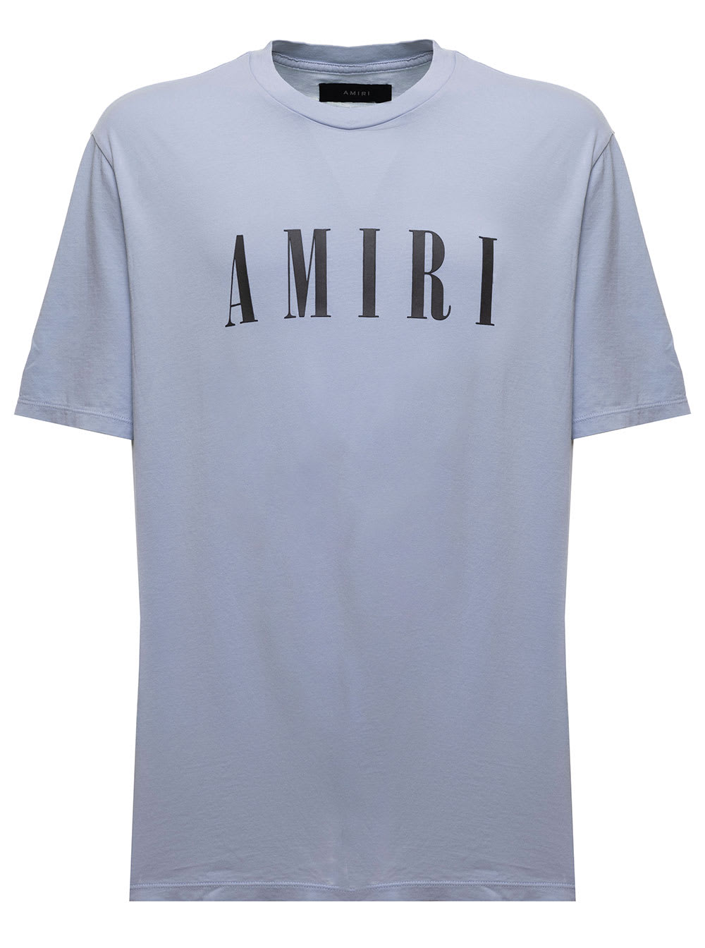 AMIRI Dust Blue T-shirt In Jersey With Contrasting Core Logo Print To The Chest Amiri Man