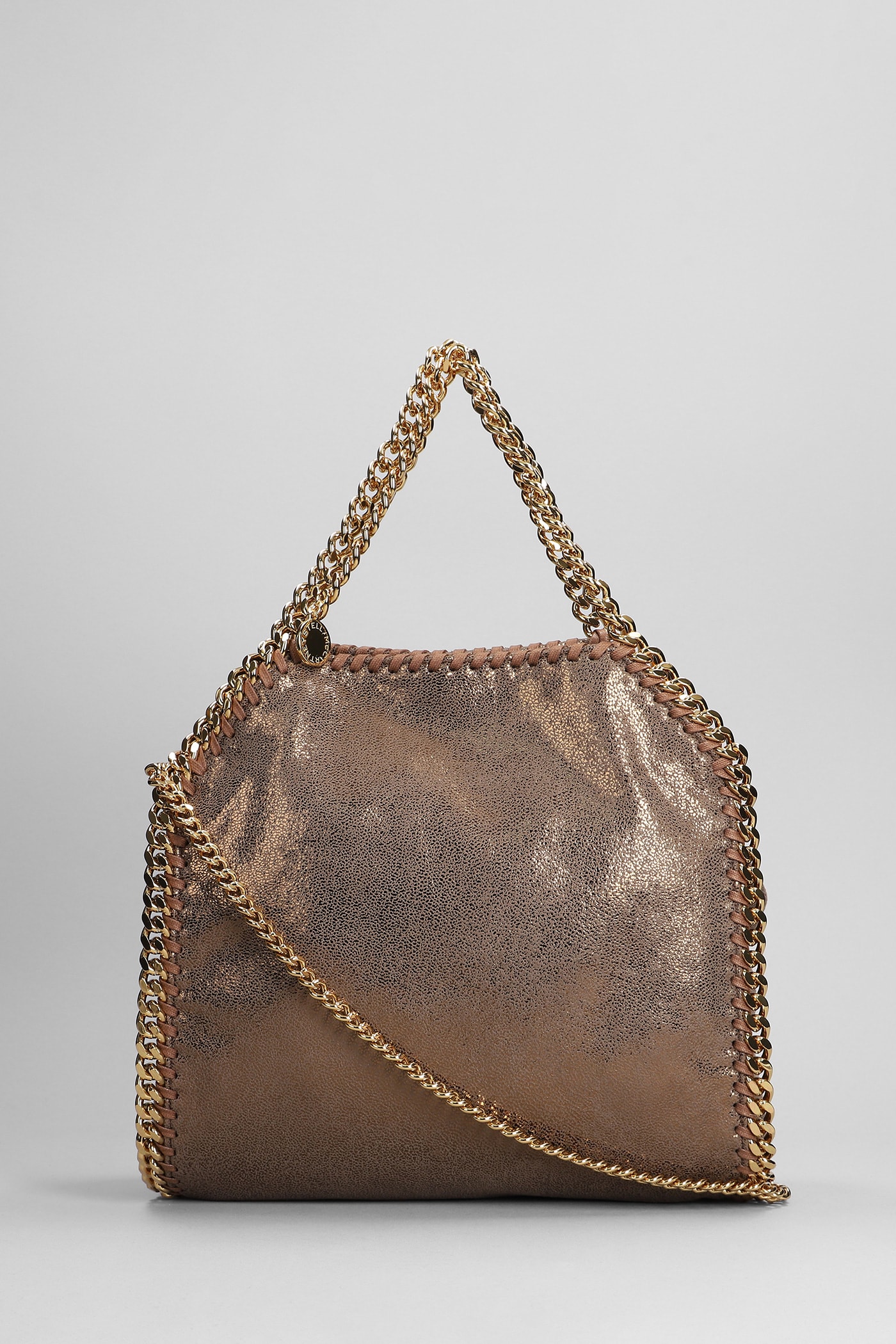 Shop Stella Mccartney Falabella Tote In Brown Polyester