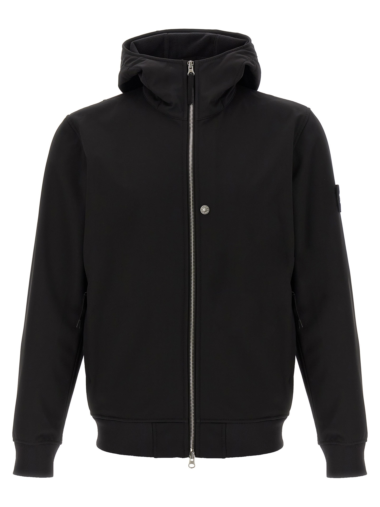 Stone Island Lightweight Hooded Jacket In Black