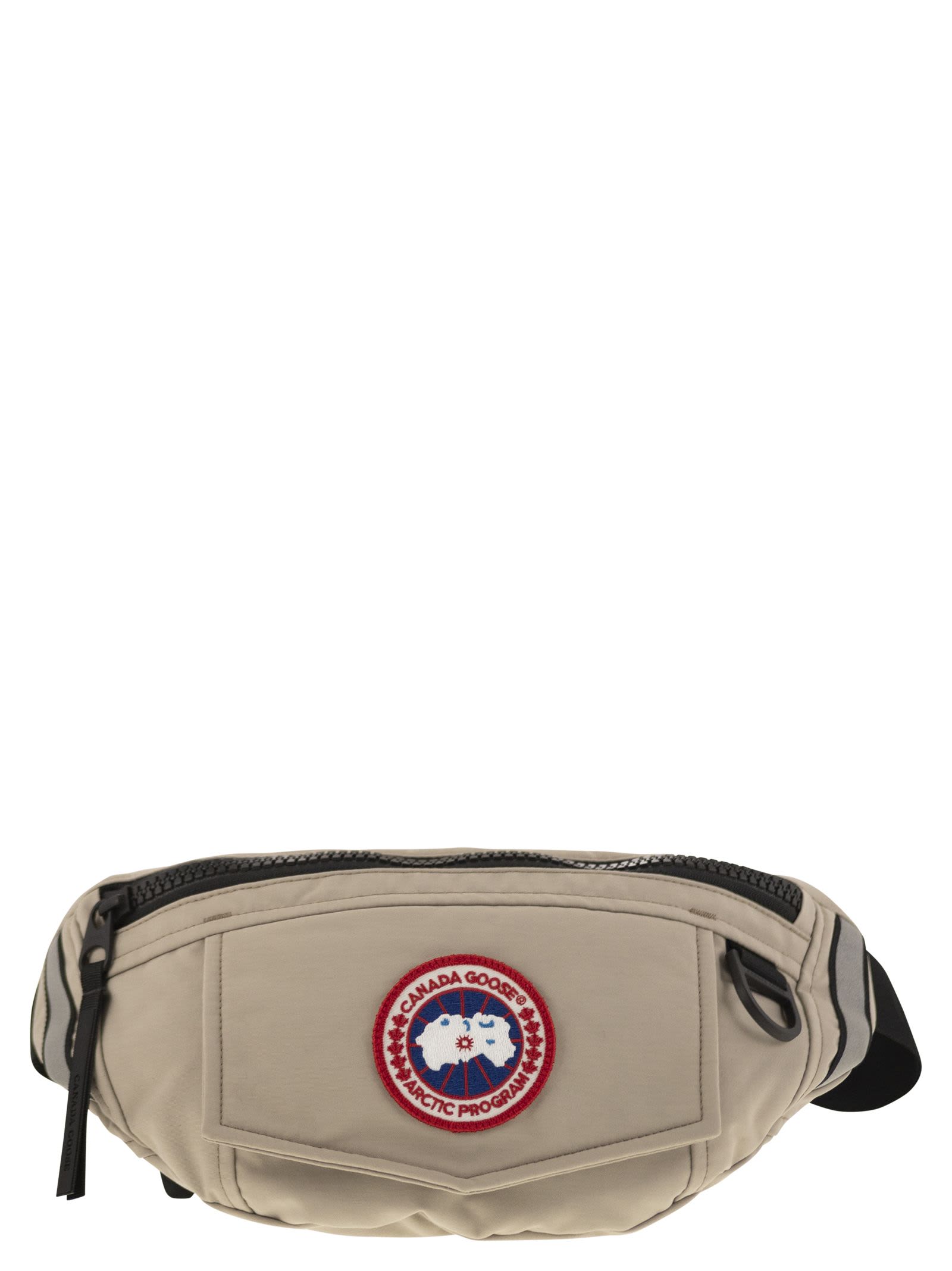 Shop Canada Goose Bum Bag With Patch And Logo In Stone