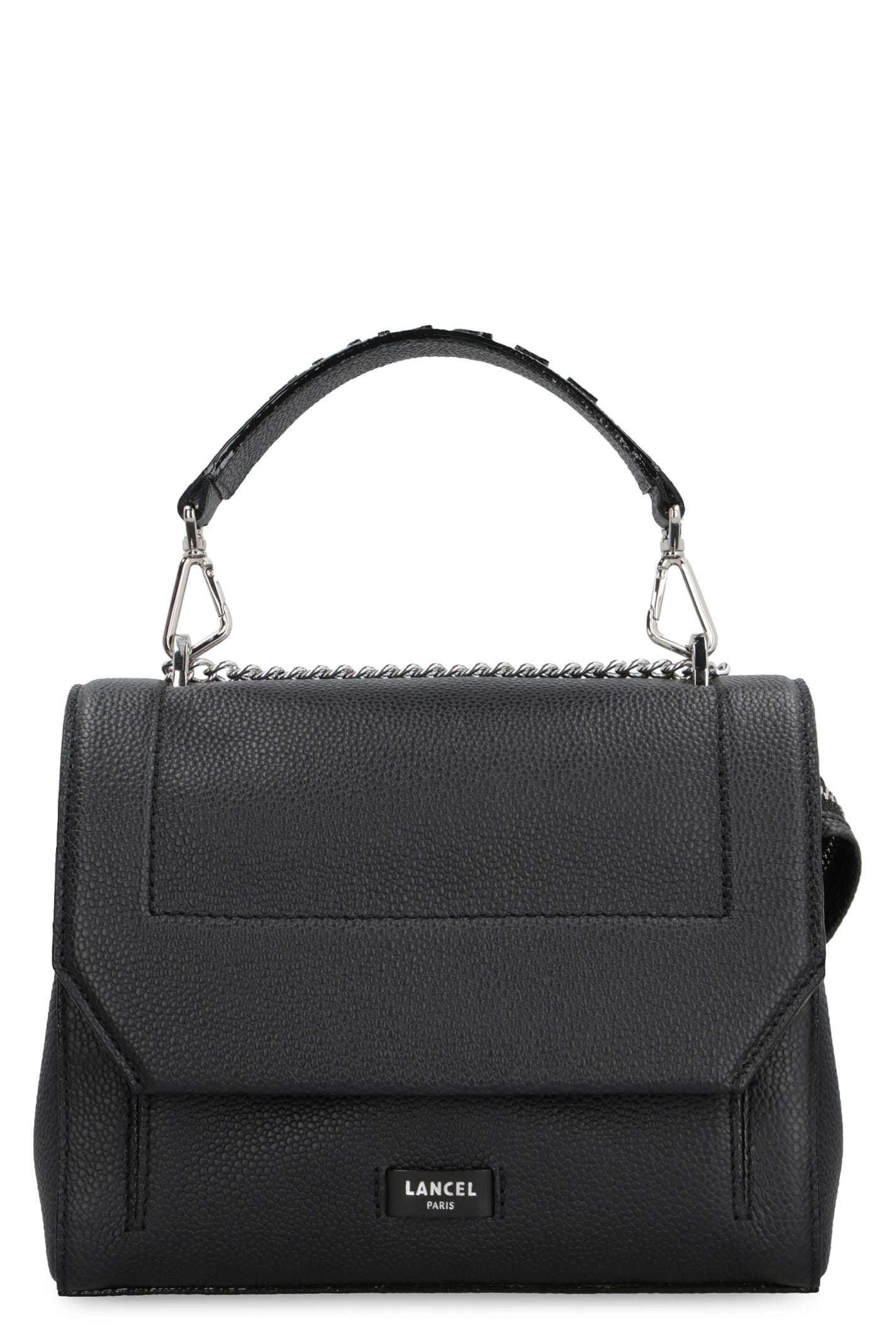 Lancel Ninon Leather Handbag In Black