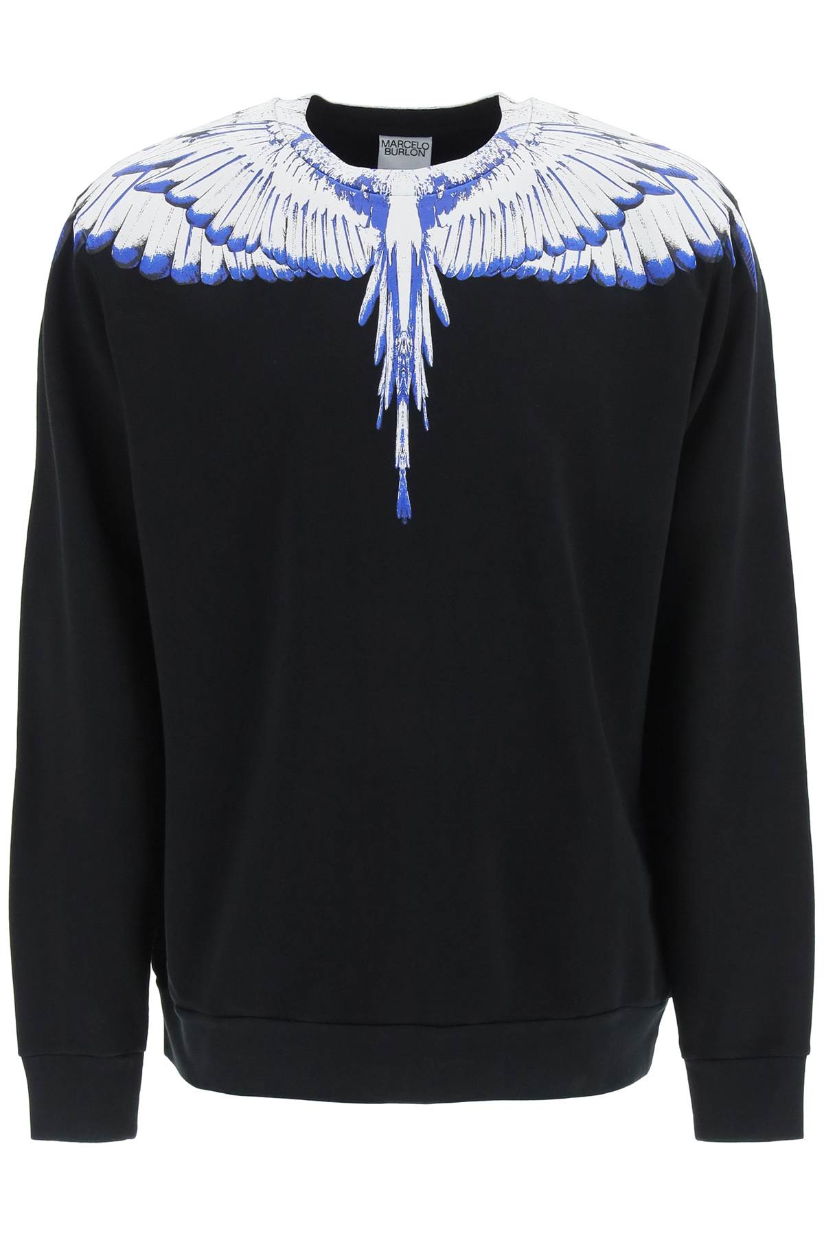 Shop Marcelo Burlon County Of Milan Icon Wings Crewneck Sweatshirt In Black White