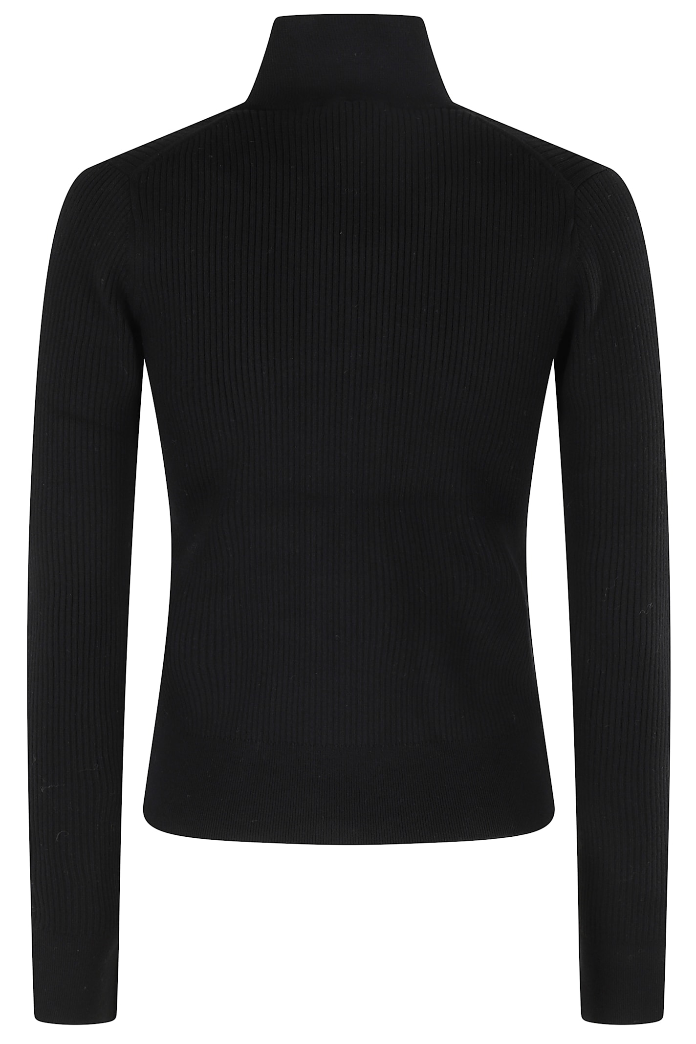 Jw Anderson Fitted Cardigan With Zipper In Black
