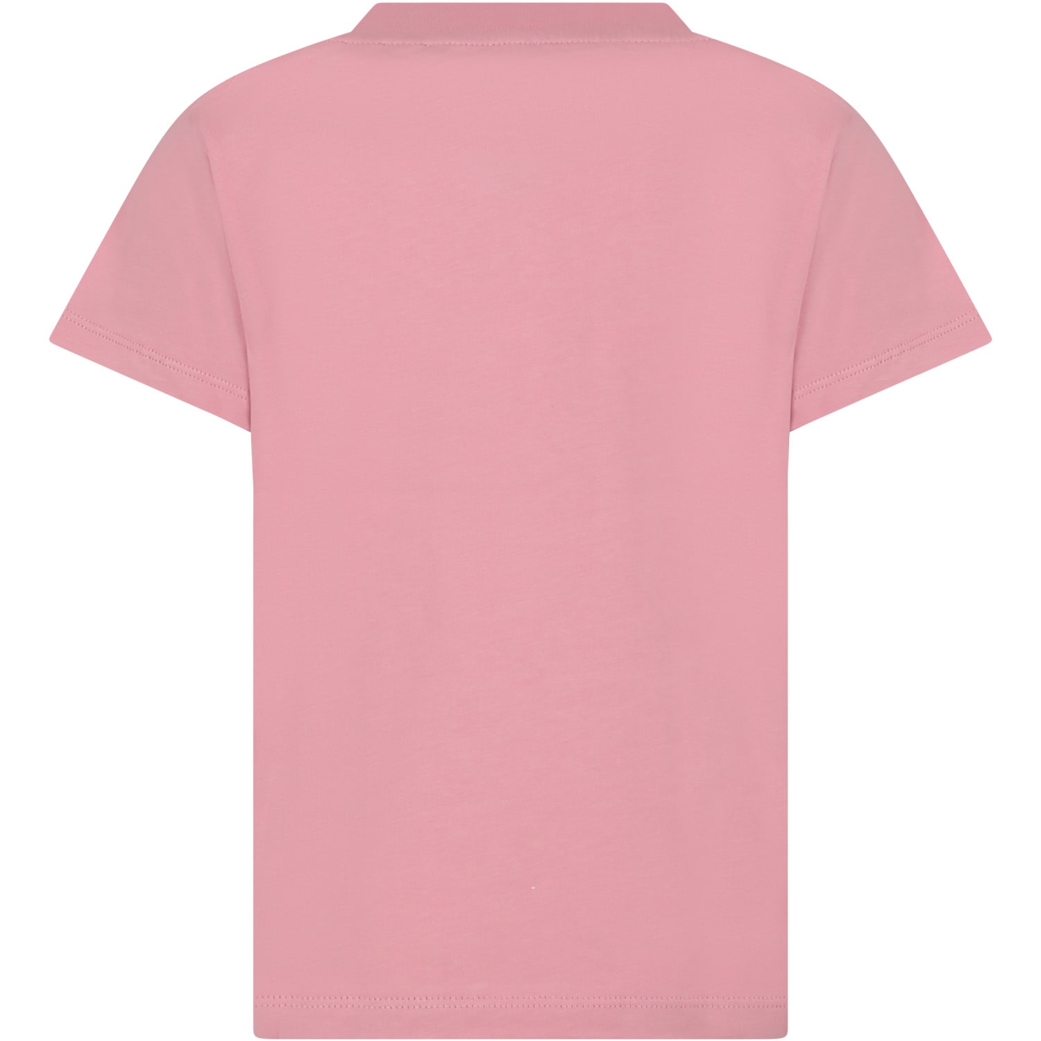 Balmain Pink T-shirt For Girl With Logo In Pink