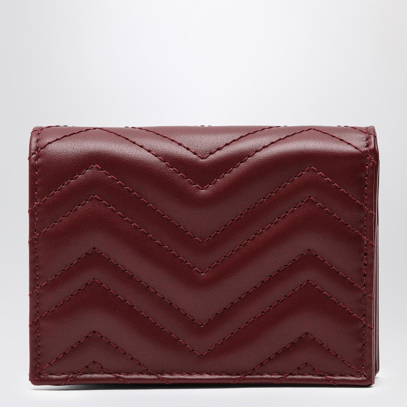 GUCCI GG MARMONT ROSSO ANCORA CARD HOLDER 