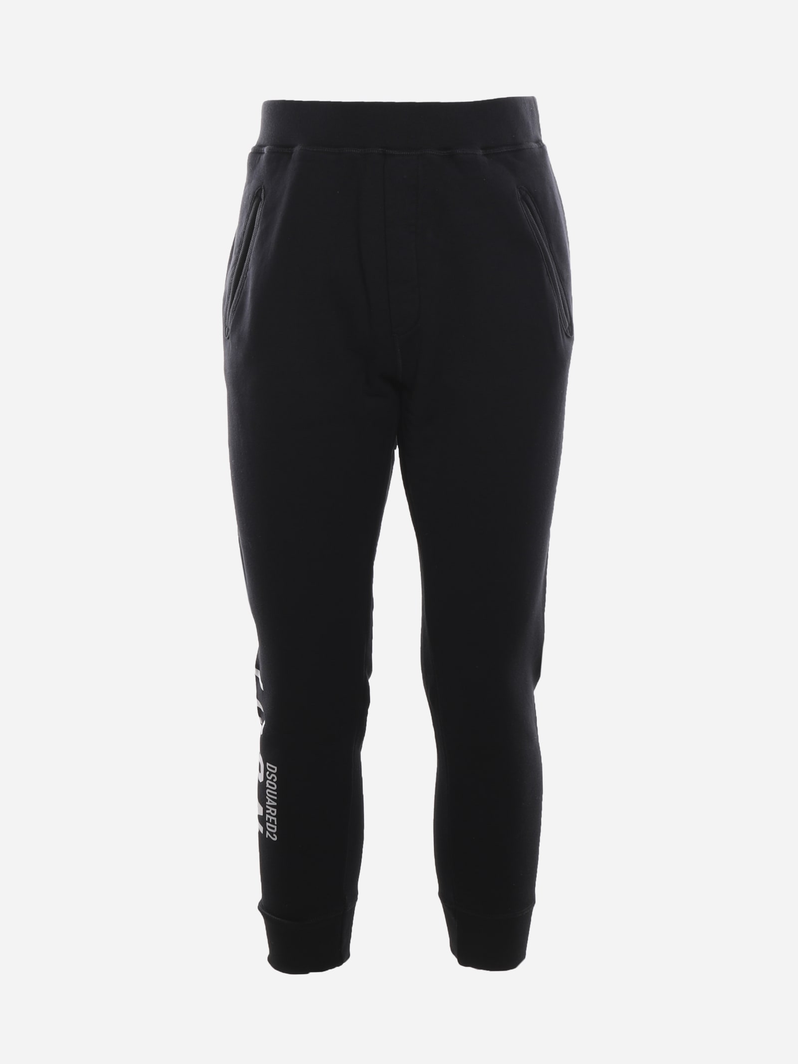 Dsquared2 Cotton Jogging Trousers With Logo Icon Print