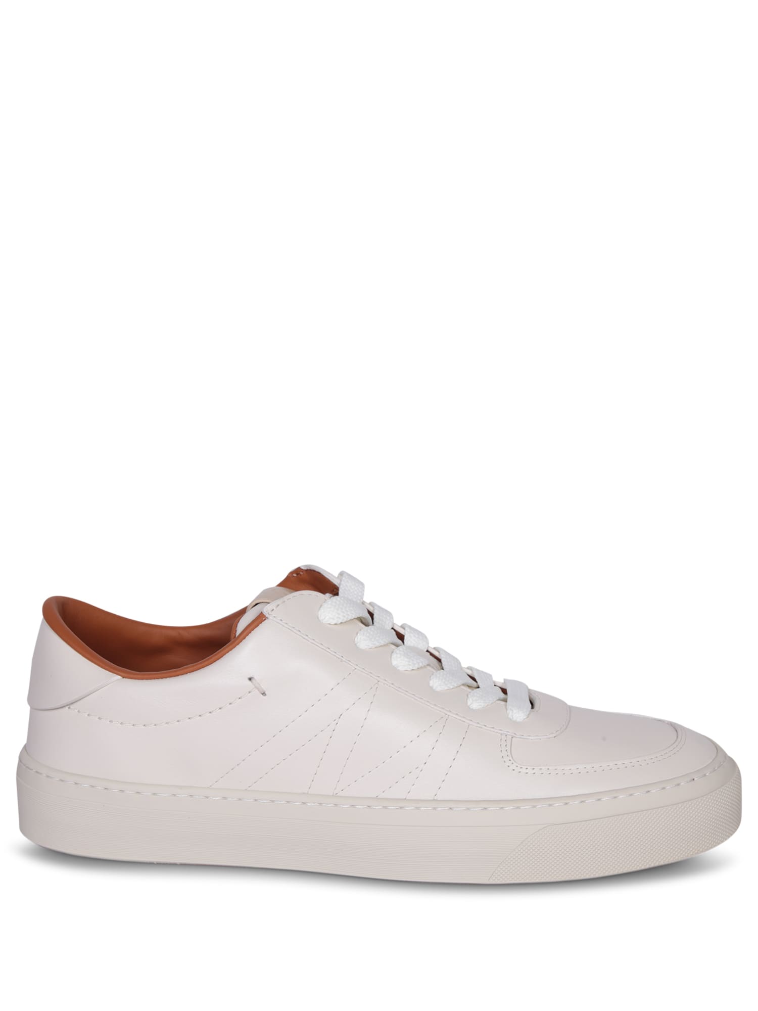 Shop Moncler Monclub Low White Sneakers