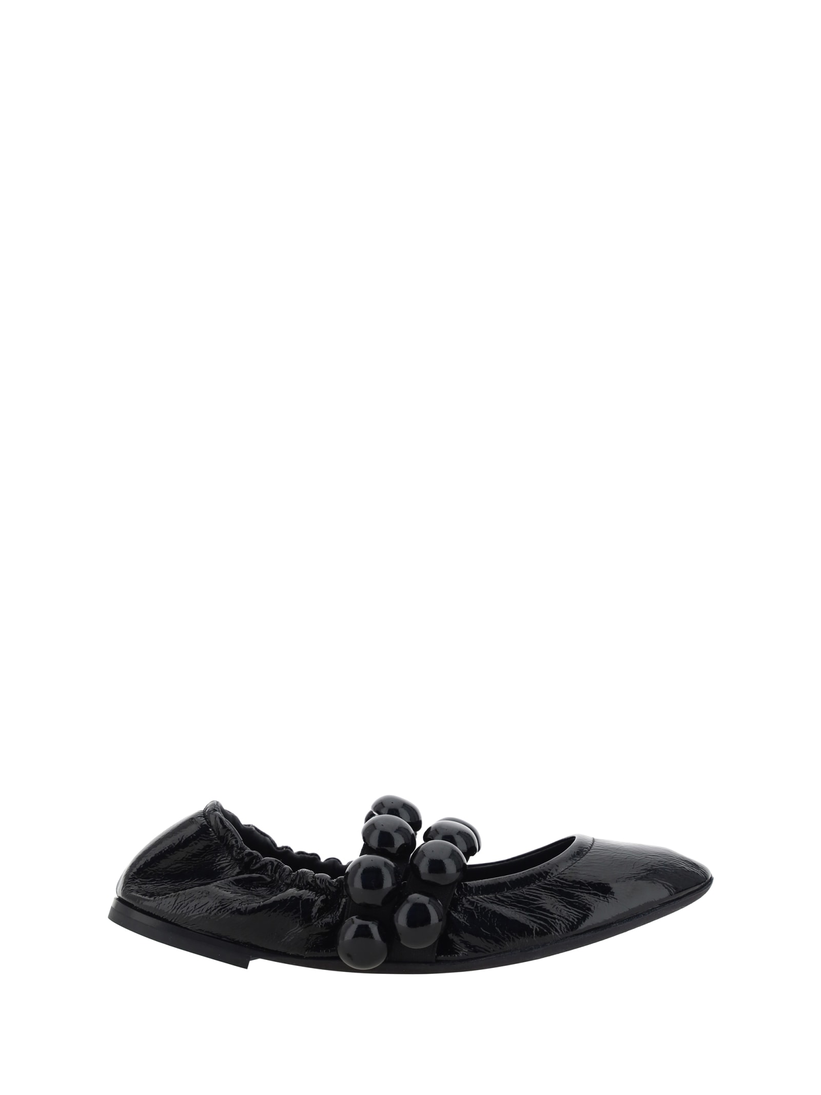 Shop Alaïa Sphere Ballerinas In Noir