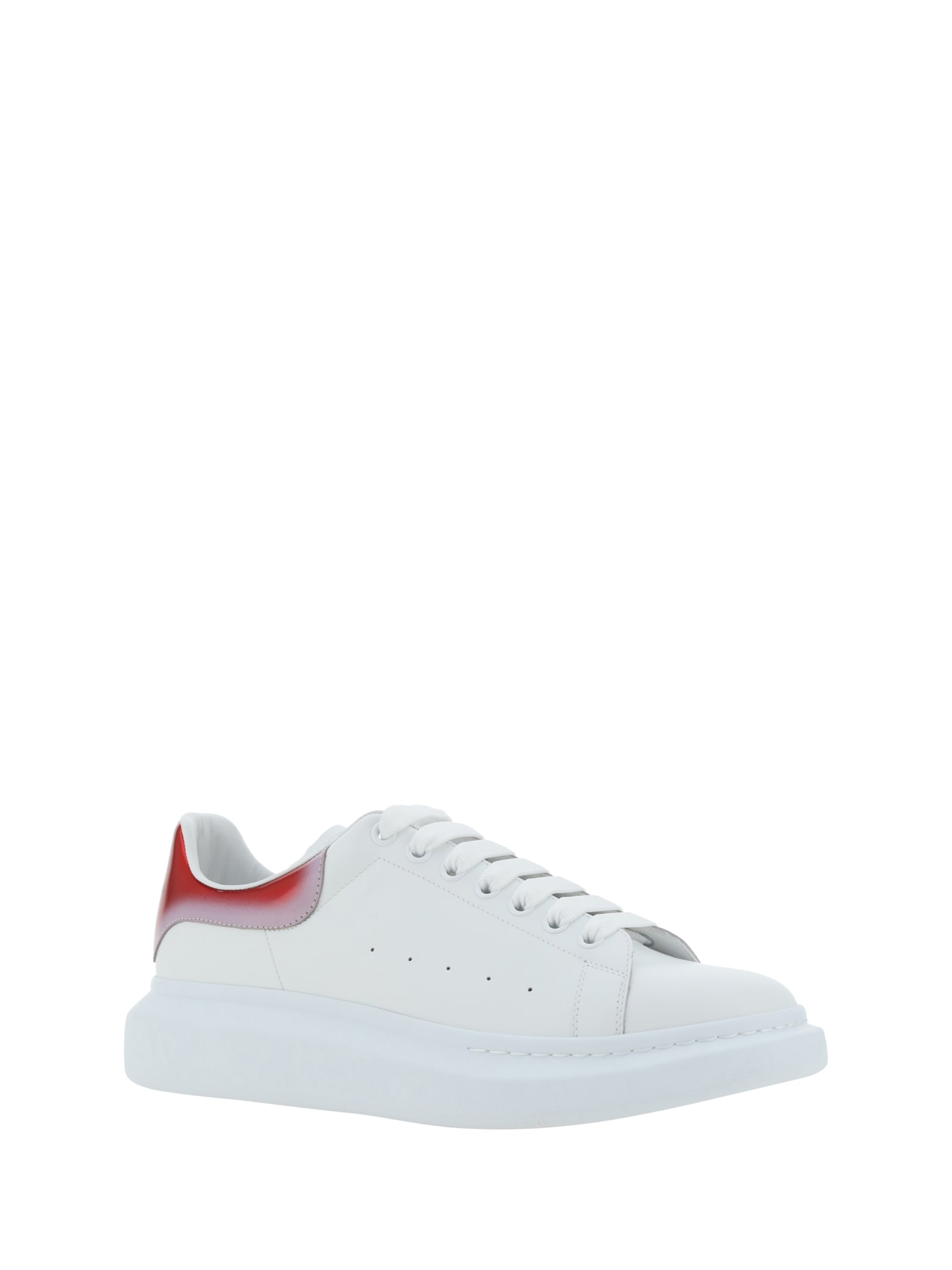 Shop Alexander Mcqueen Sneakers In White/red