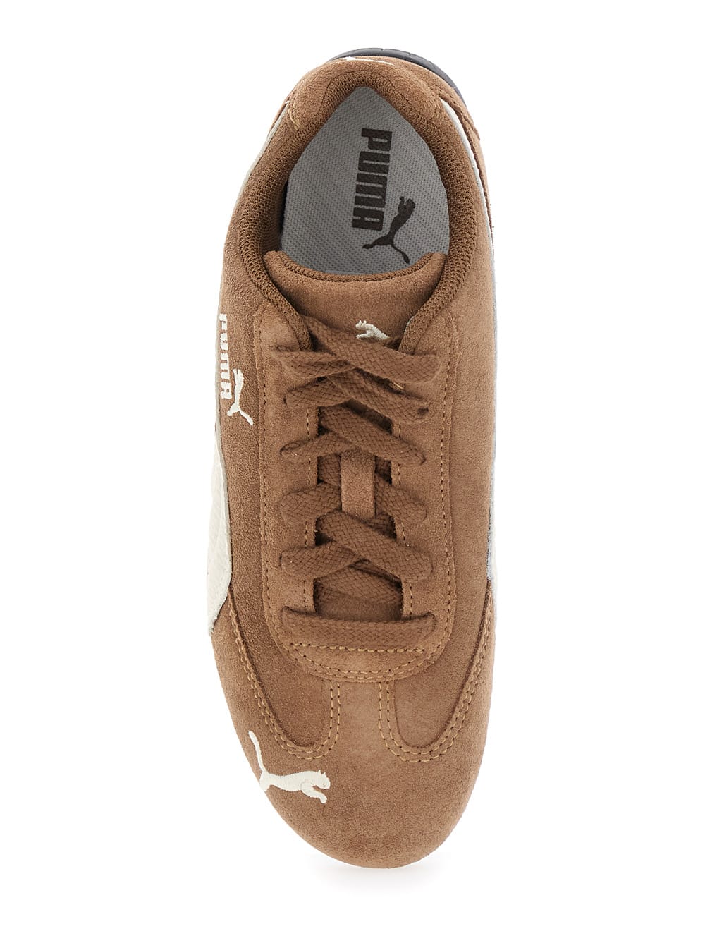 Shop Puma Speedcat Archive Brown Sneakers With Side Logo In Suede Unisex