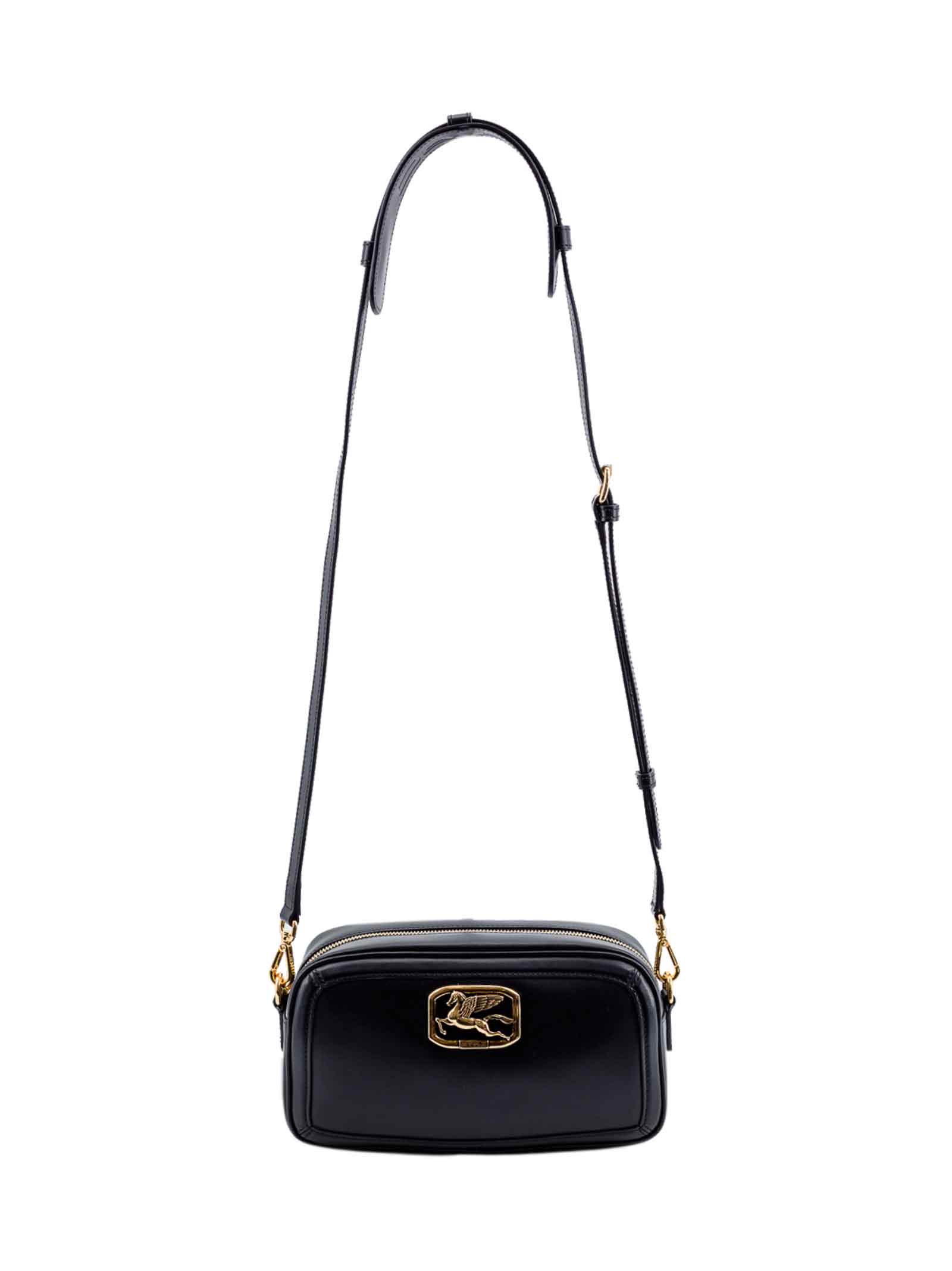 Etro Calf Leather And Top Zip Fastening Crossbody Bag