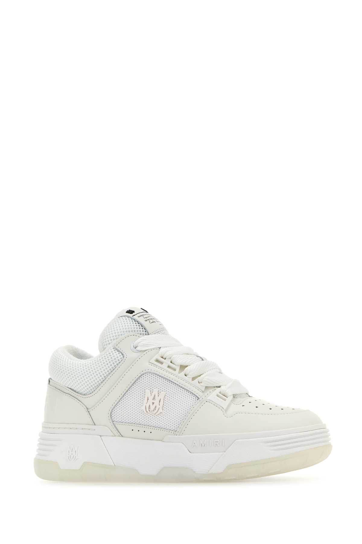 Amiri White Leather And Fabric Ma-1 Sneakers