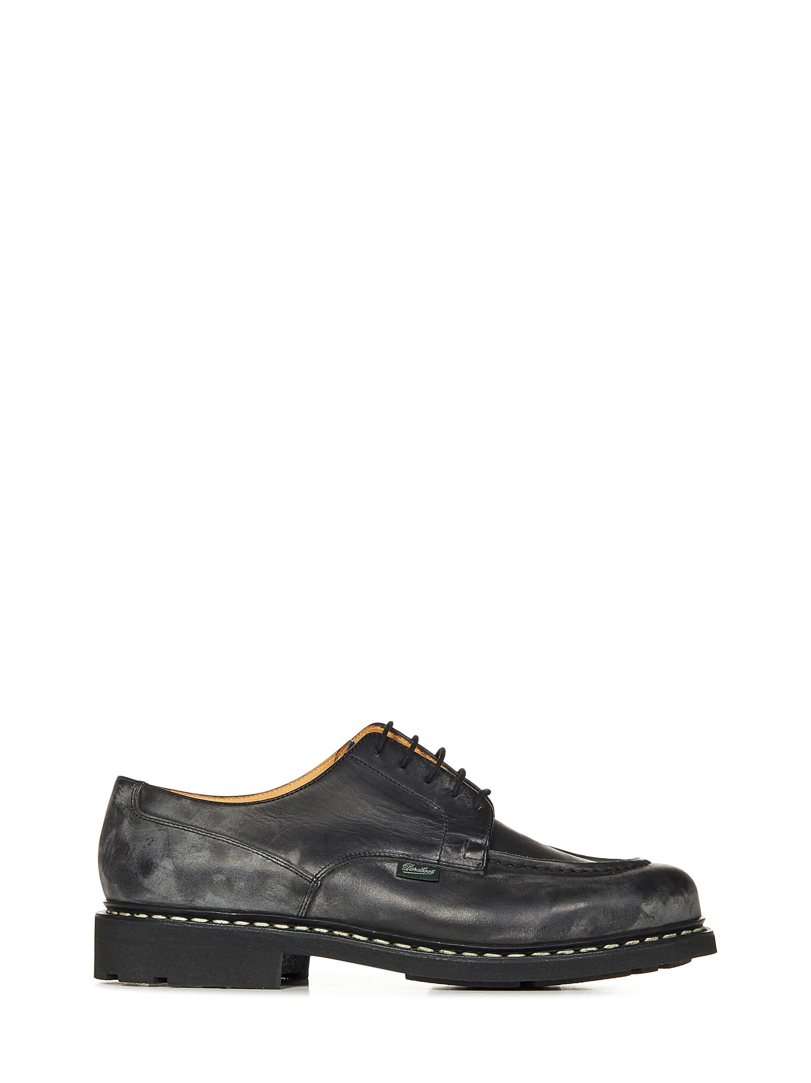 Shop Paraboot Chambord Laced Up In Black