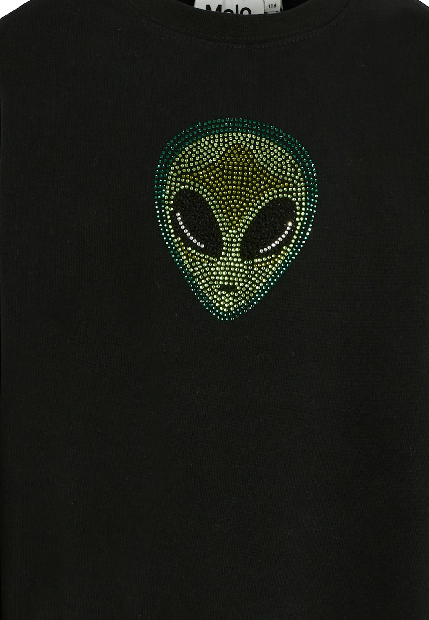 Molo Alien-head Embellished Sweatshirt In Black
