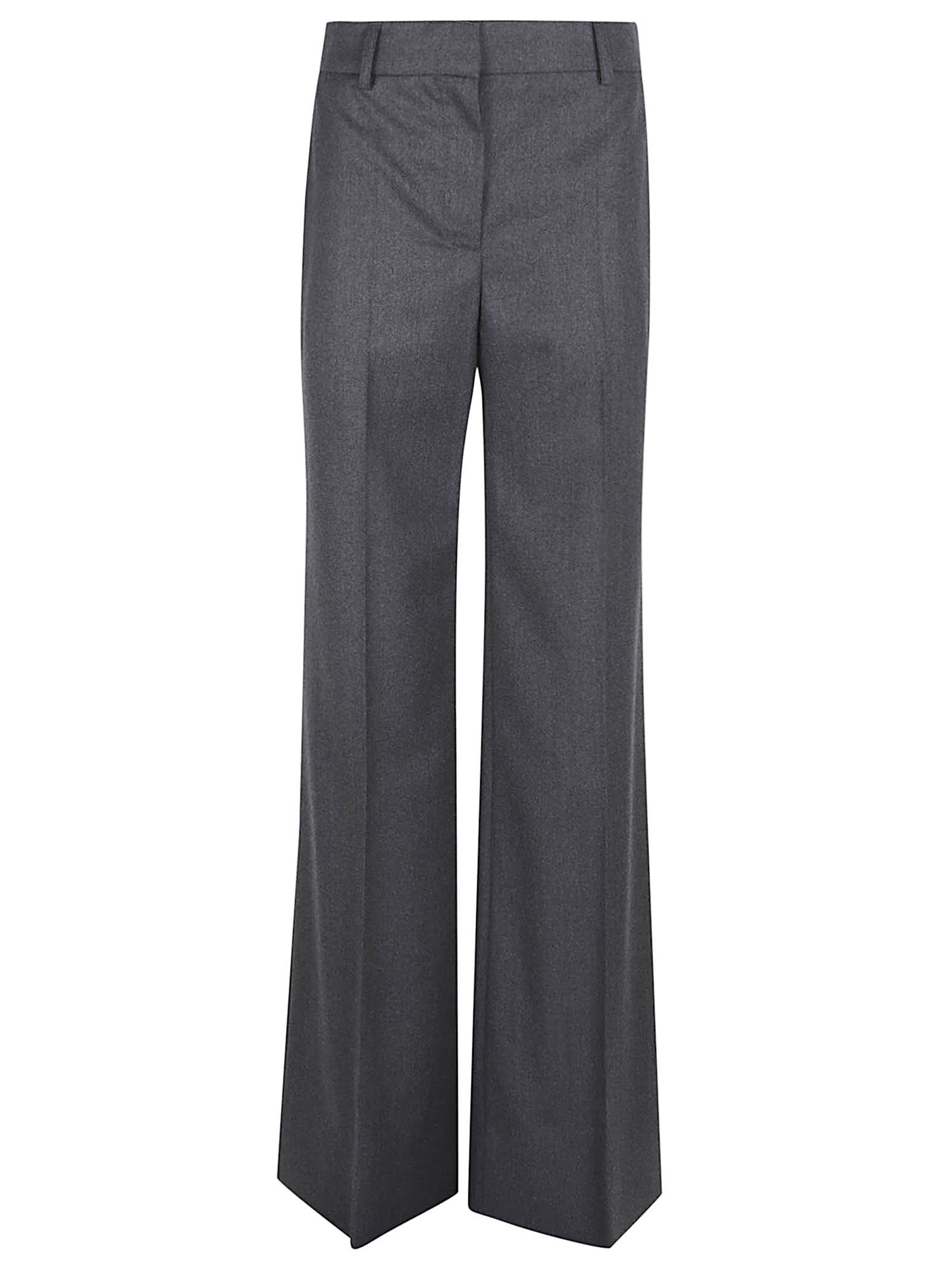 Stella Mccartney Flannel Flare Trouser In Gray
