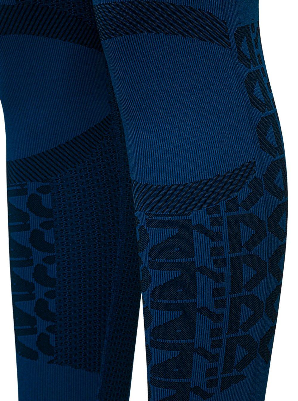 Shop Kenzo Little X Logo Printed Leggings In Blue