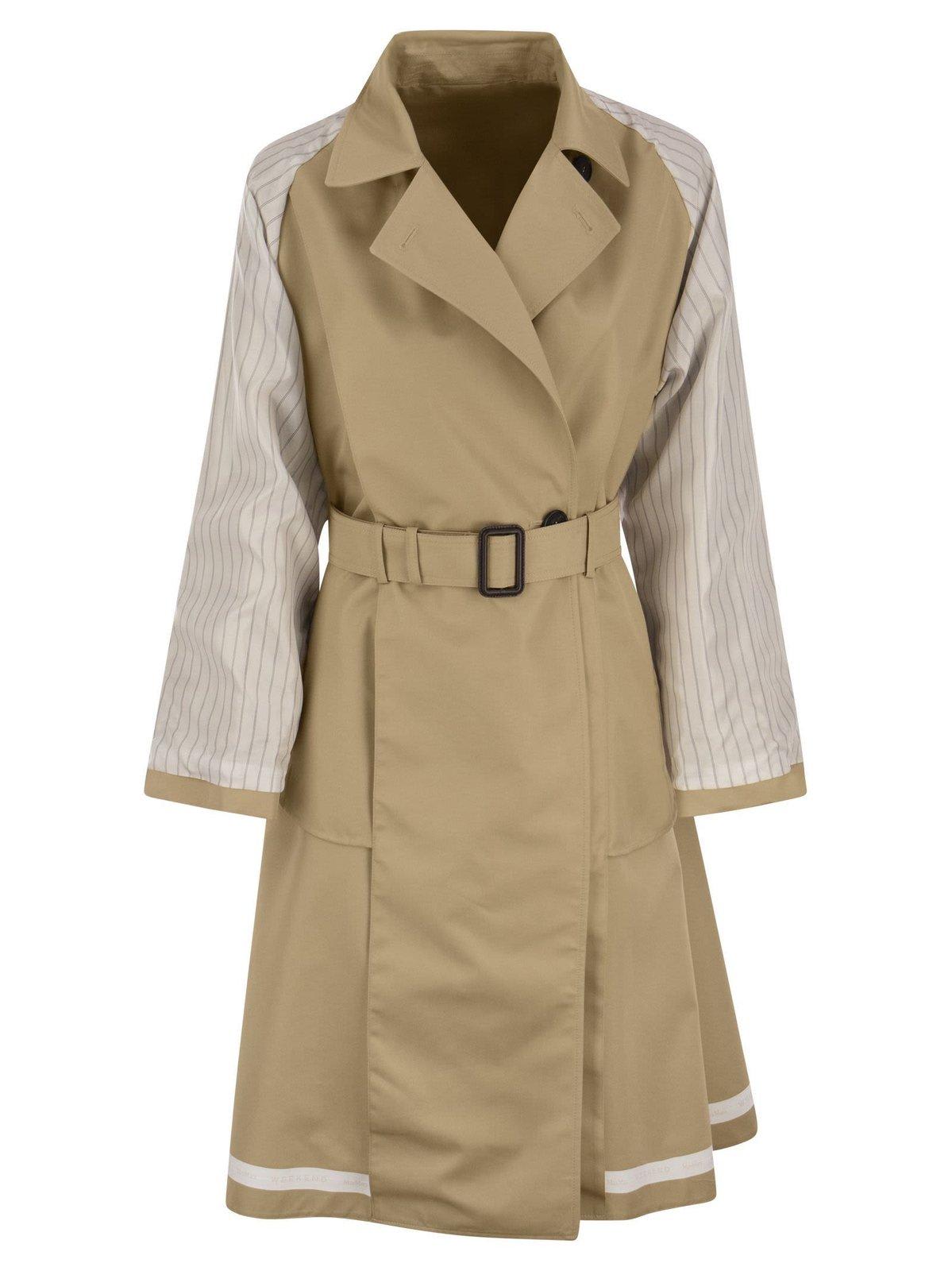 Shop Weekend Max Mara Canasta Reversible Trench Coat In Miele