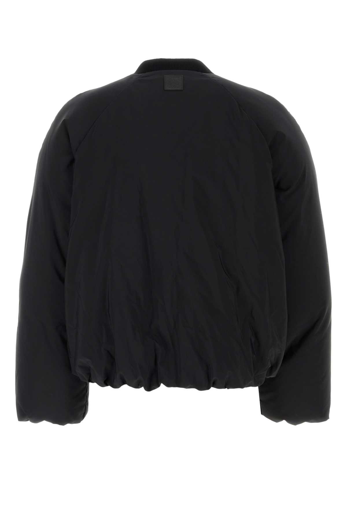 Shop Loewe Black Cotton Blend Padded Jacket