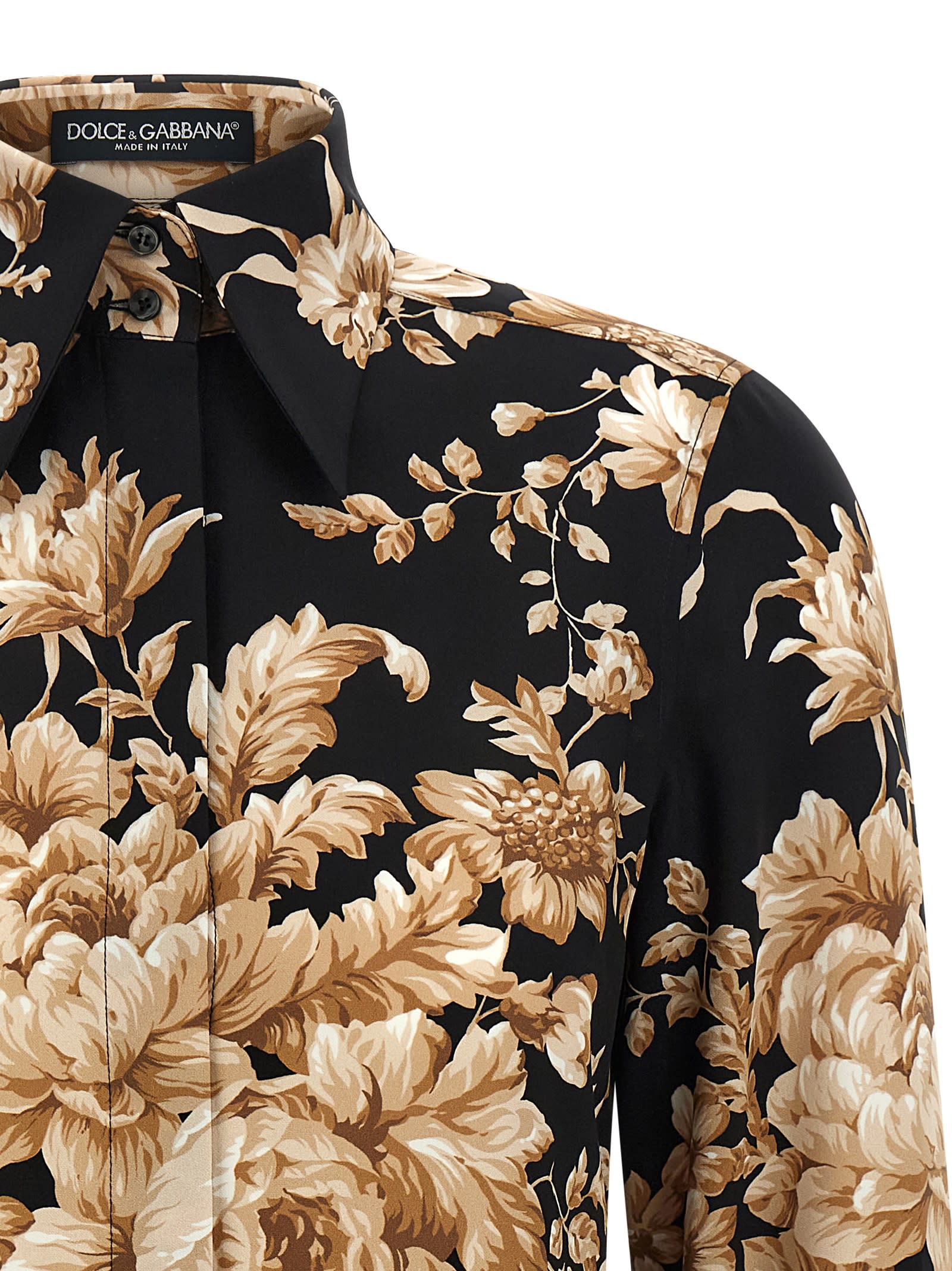 Dolce & Gabbana Charmeuse Shirt Shirt And Blouse Multicolor In Multi