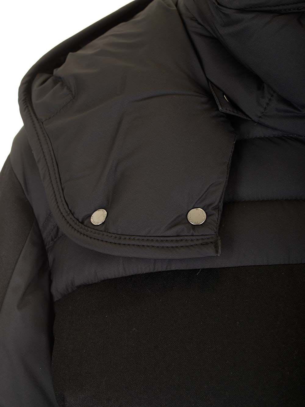 Shop Moncler Short Down Jacket Barbustel In Black