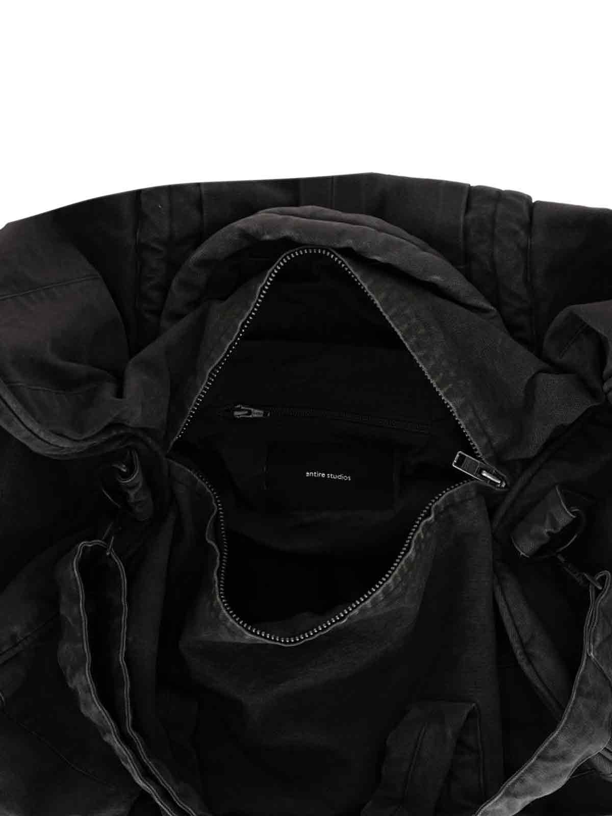 Entire Studios Classic Black Cotton Duffel Bag | ModeSens