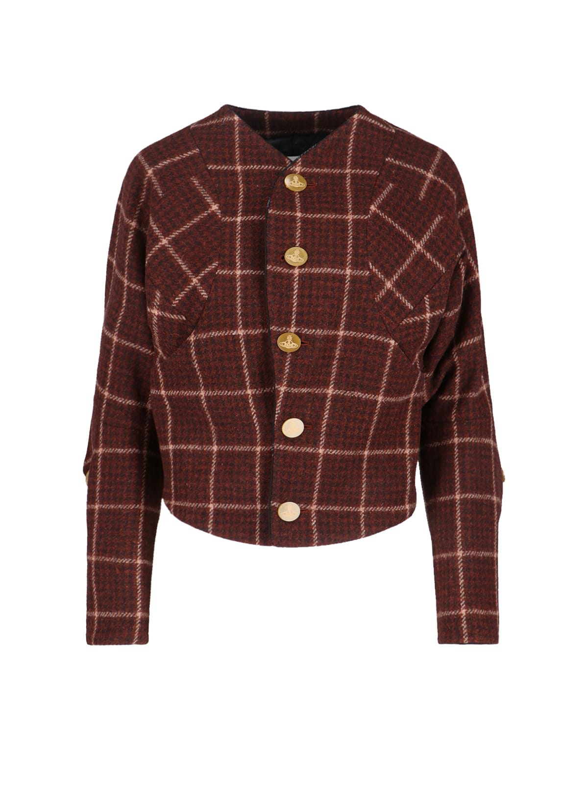 Vivienne Westwood Pourpoint Jkt Casual Jacket In Brown Wool In Brown