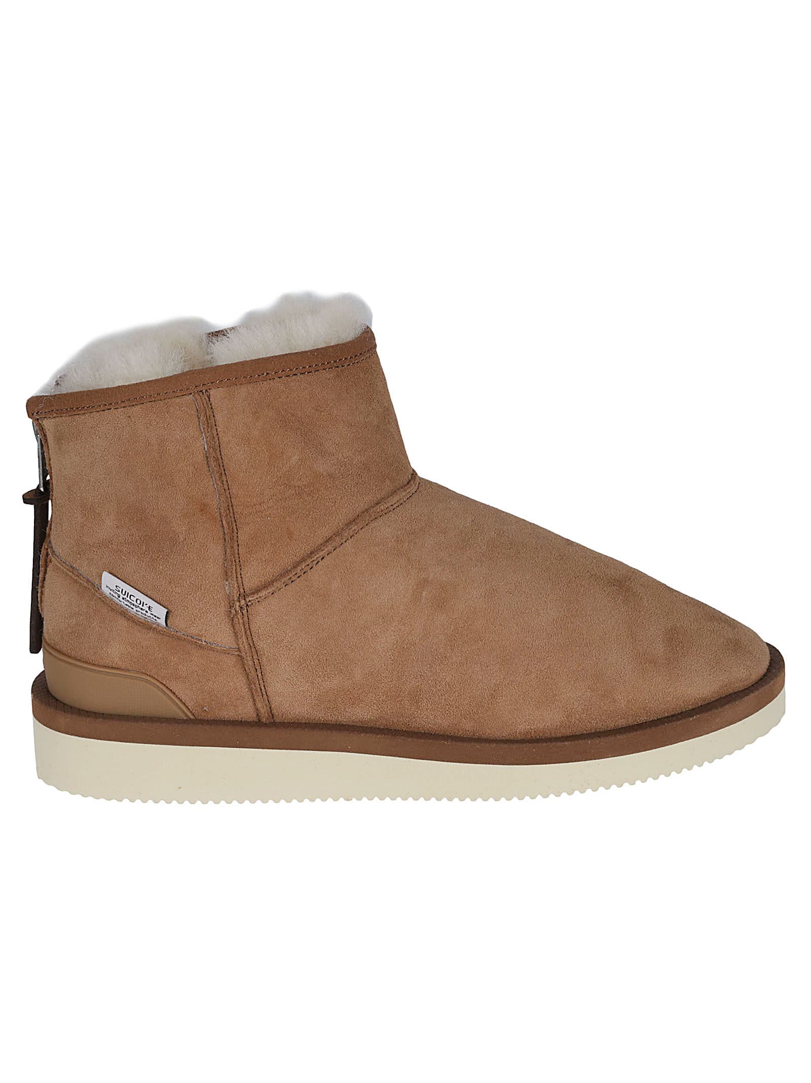 Suicoke Fur Detailed Boots In Brown