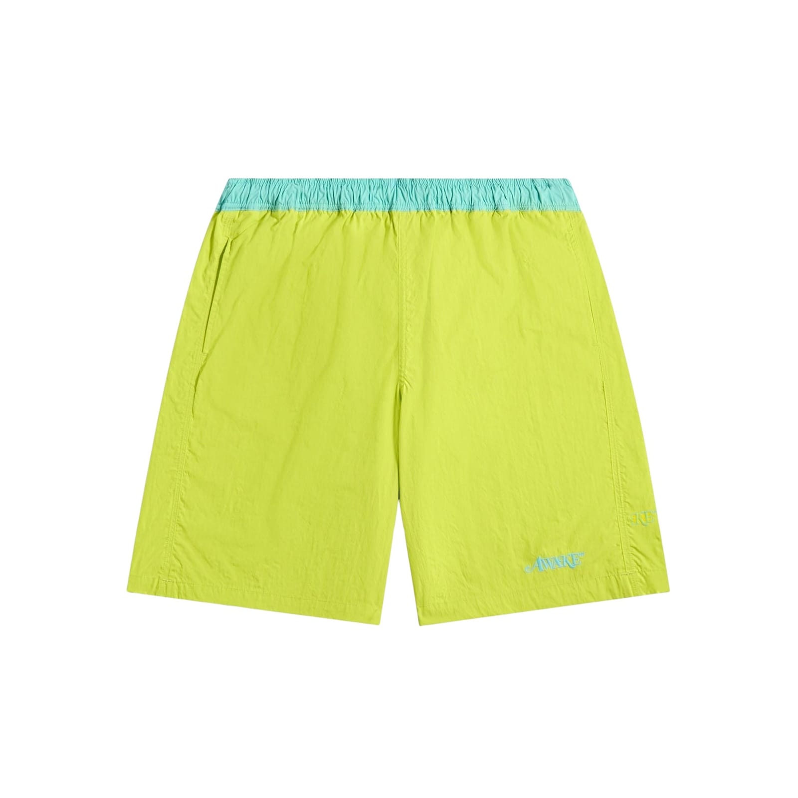 Awake Ny Colour-block Swim Shorts In Green