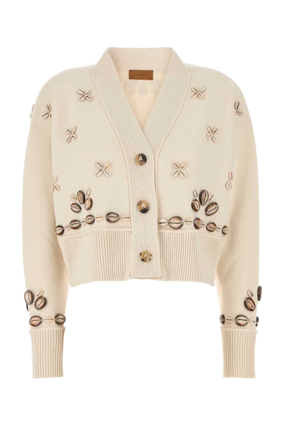 Ivory Silk Blend Oversize Ocean Dream Cardigan
