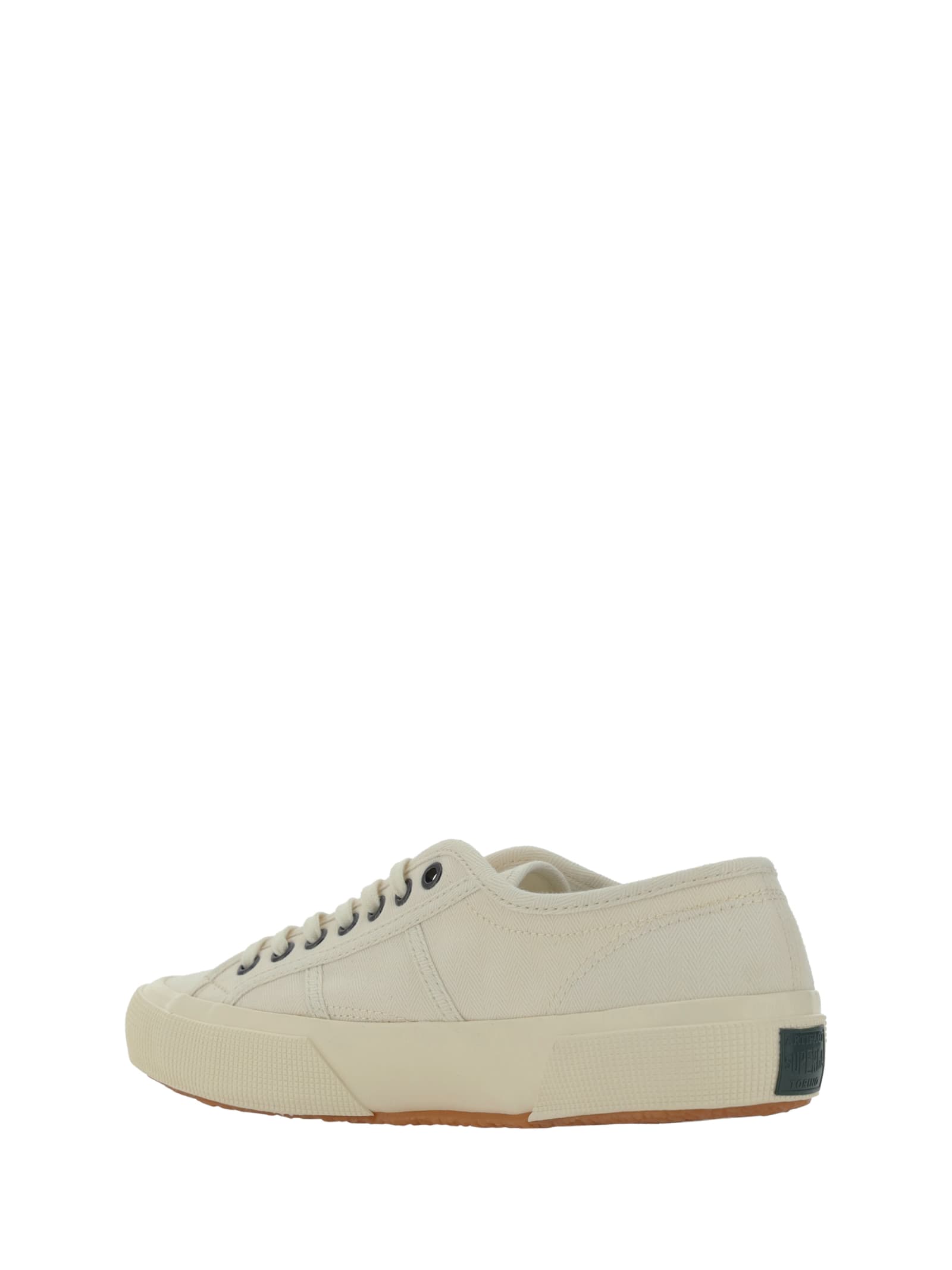 Shop Superga Artifact Herringbone Sneakers In Beige Raw-off White