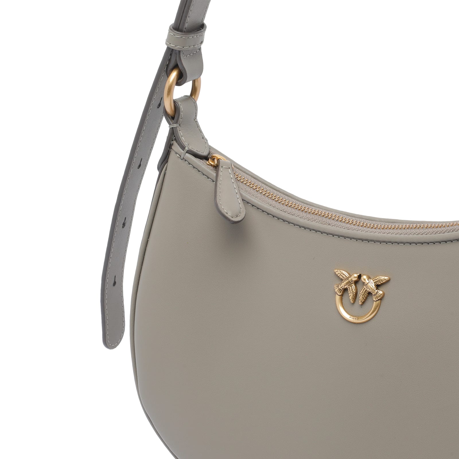Pinko Half Moon Simply Shoulder Bag In Sand