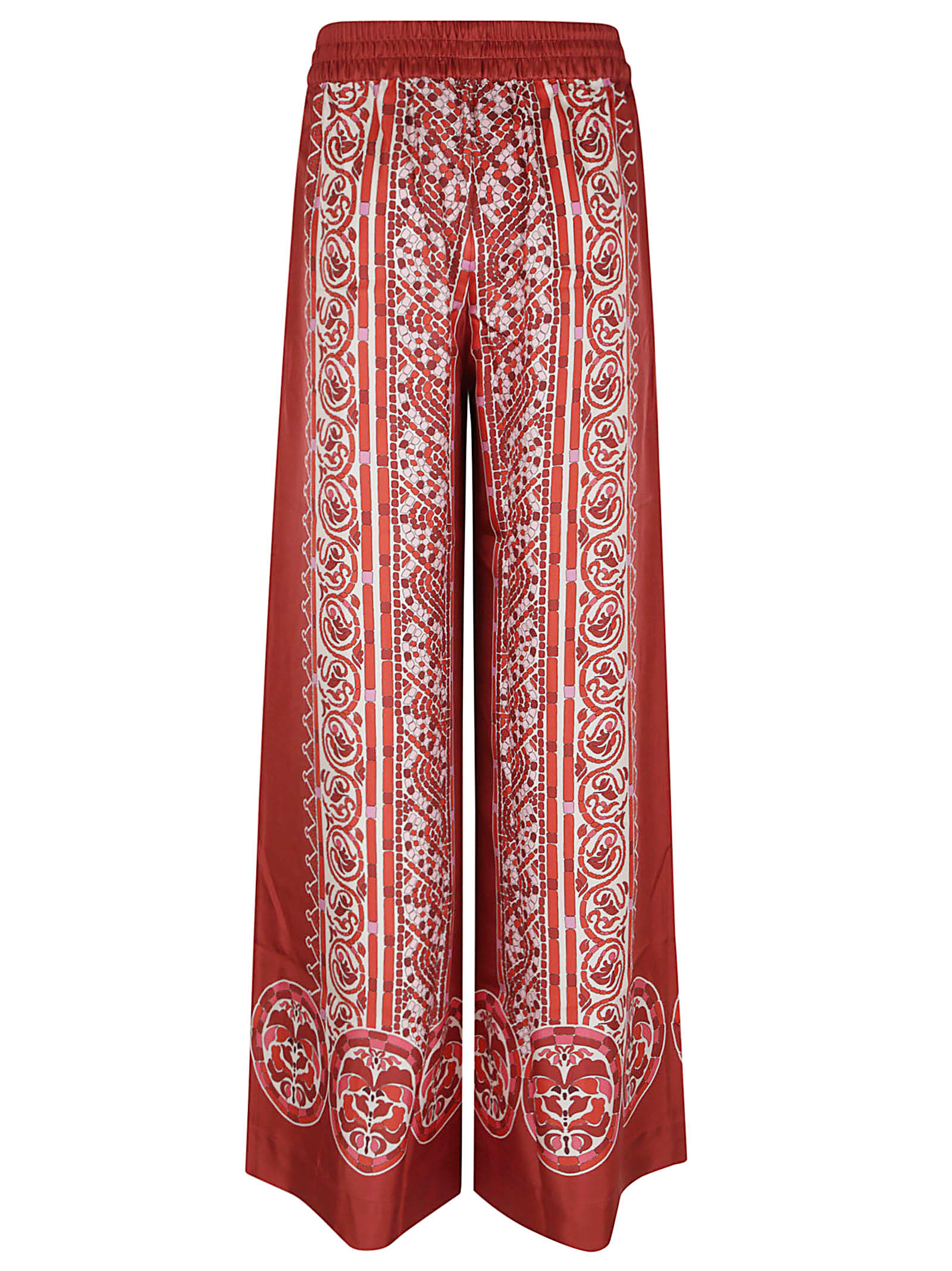 La Doublej La Double J Silk Twill Palazzo Pants With Cobra Pattern