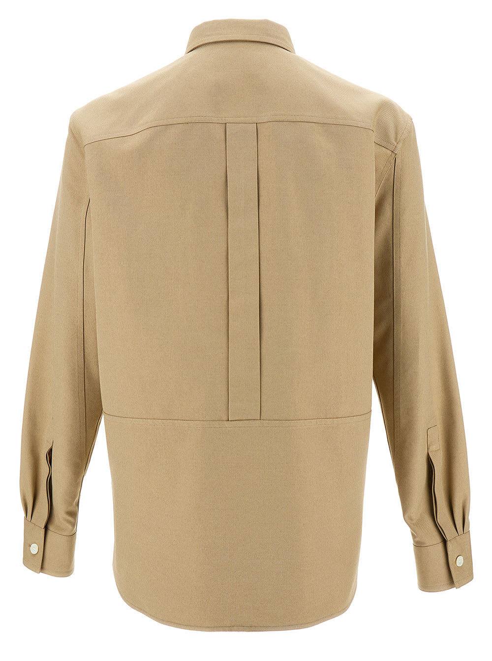 Shop Alexander Mcqueen Military Beige Shirt With Patch Pockets In Cotton Woman