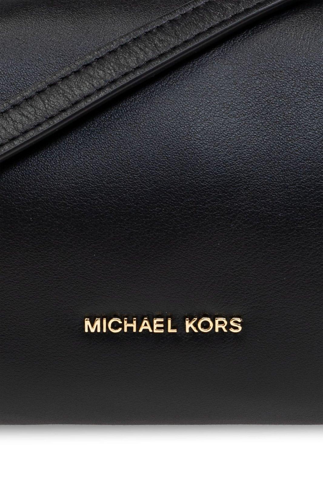 Shop Michael Kors Orchard Small Barrel Crossbody Bag In Black