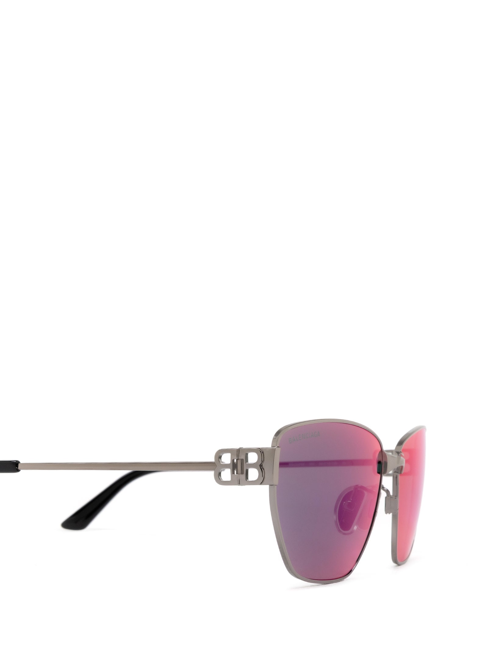 Shop Balenciaga Bb0337sk Ruthenium Sunglasses