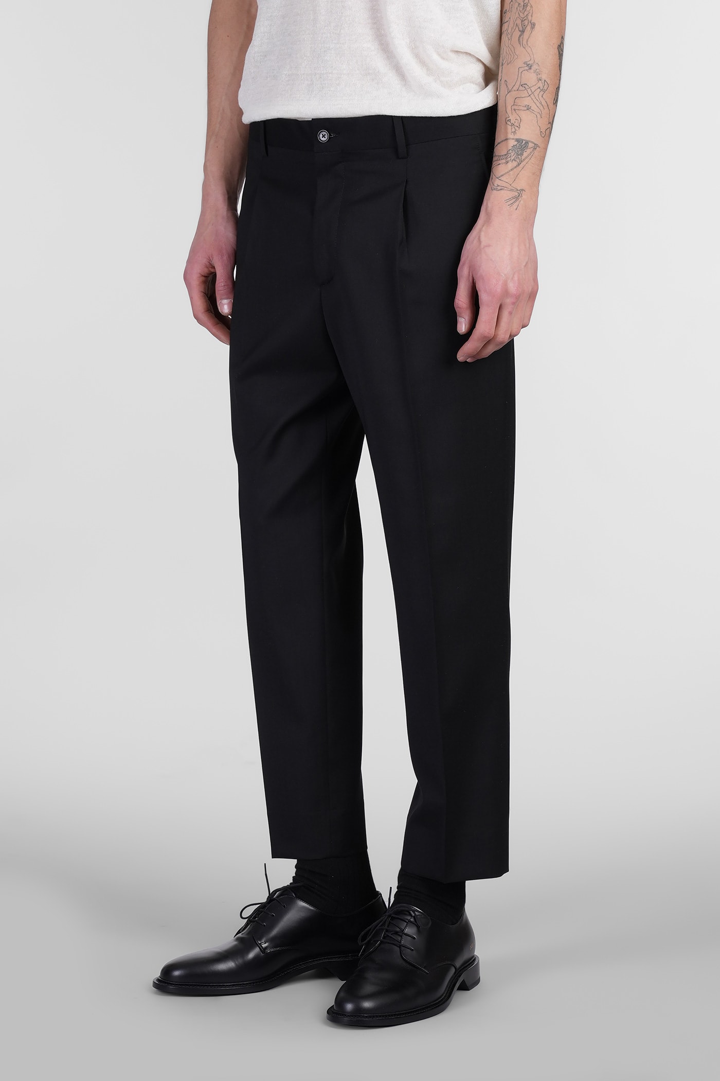 Costumein Valerio Pants In Black Wool In Black