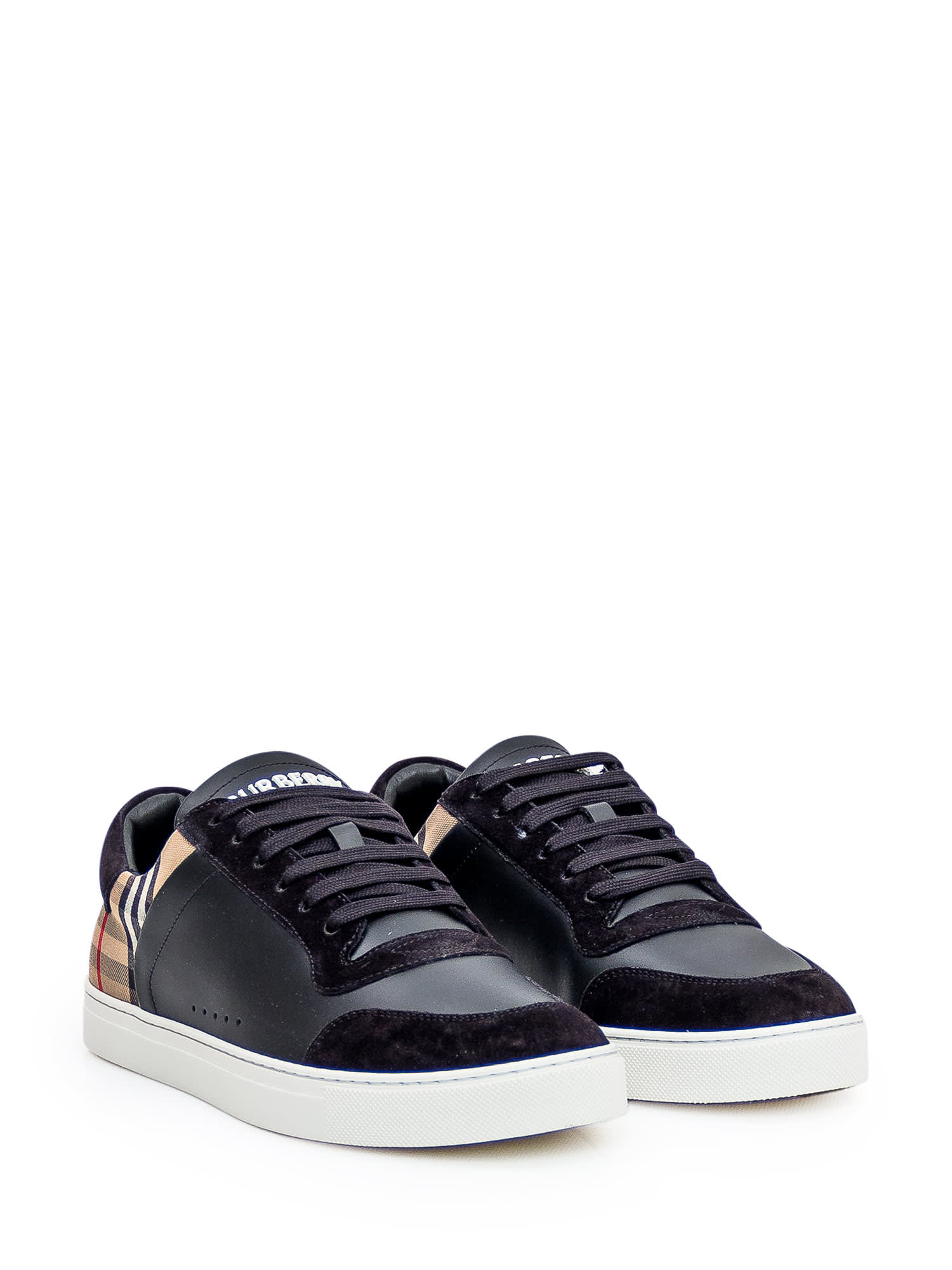 Shop Burberry Check Sneaker In A7626