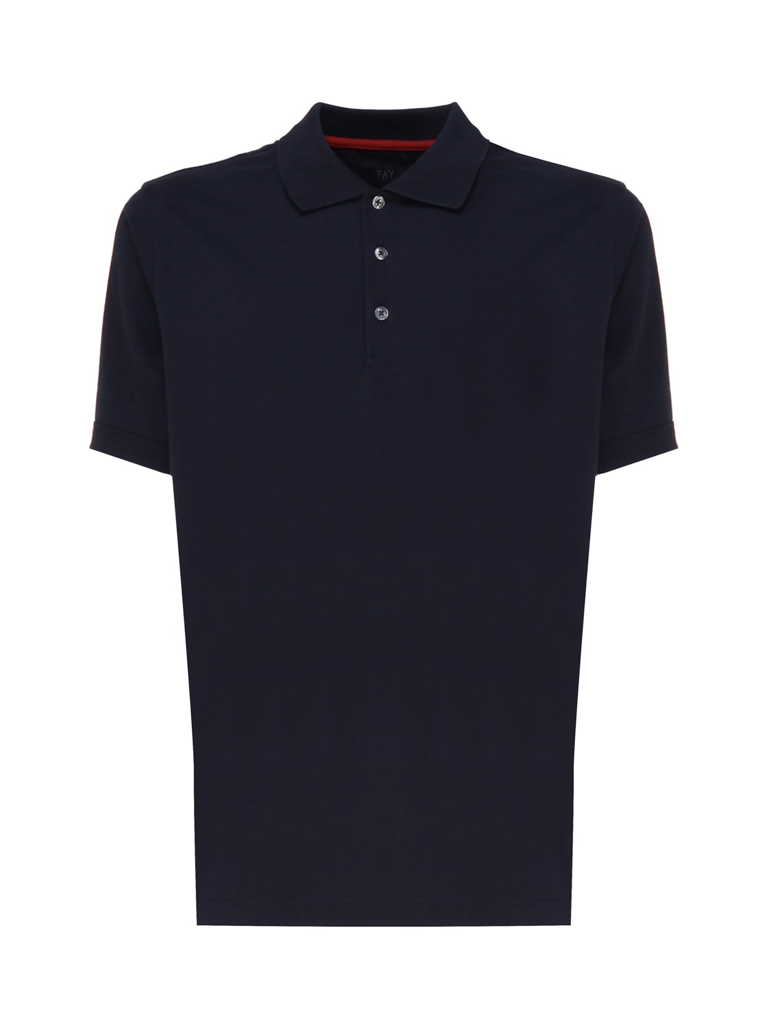 Shop Fay Short-sleeved Polo Shirt In Cotton Jersey