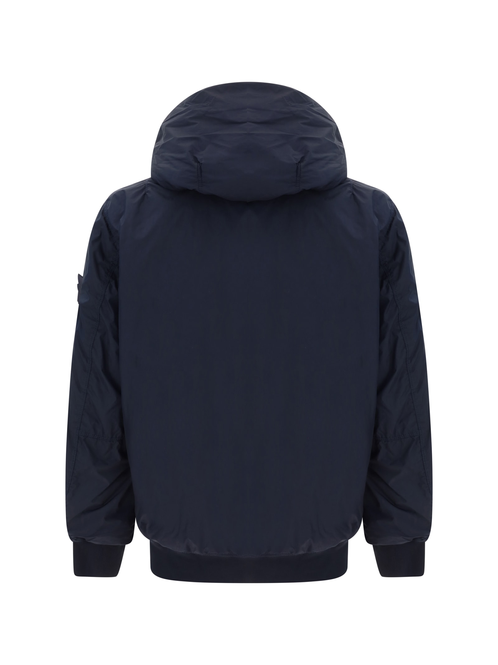 Shop Stone Island Hooded Down Jacket