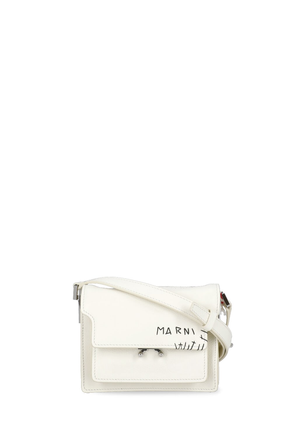 Shop Marni Bag With Logo In Ivory
