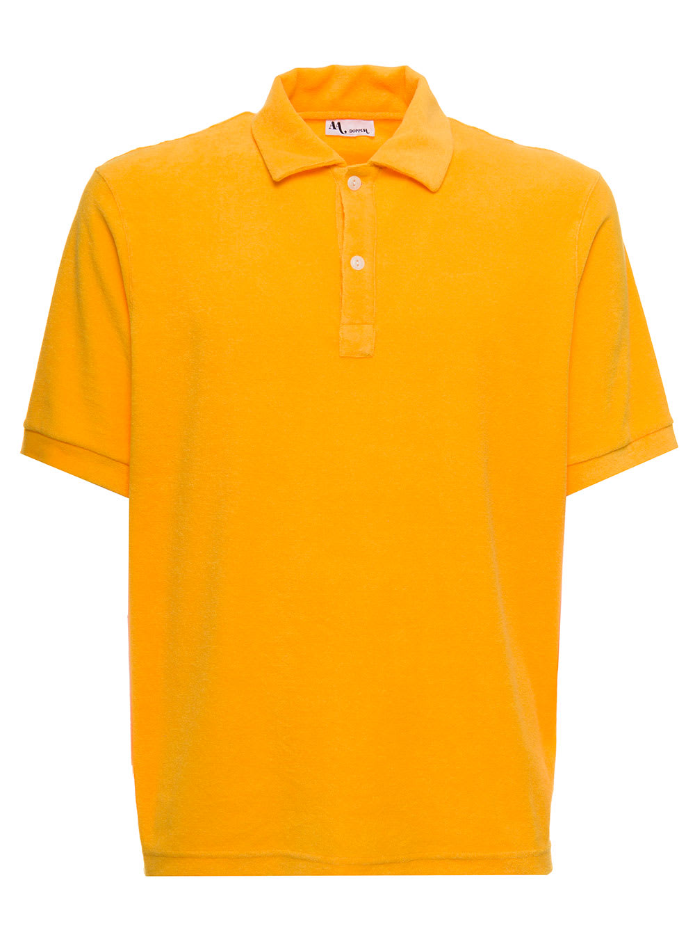 Doppiaa Mans Yellow Cotton Terry Polo Shirt