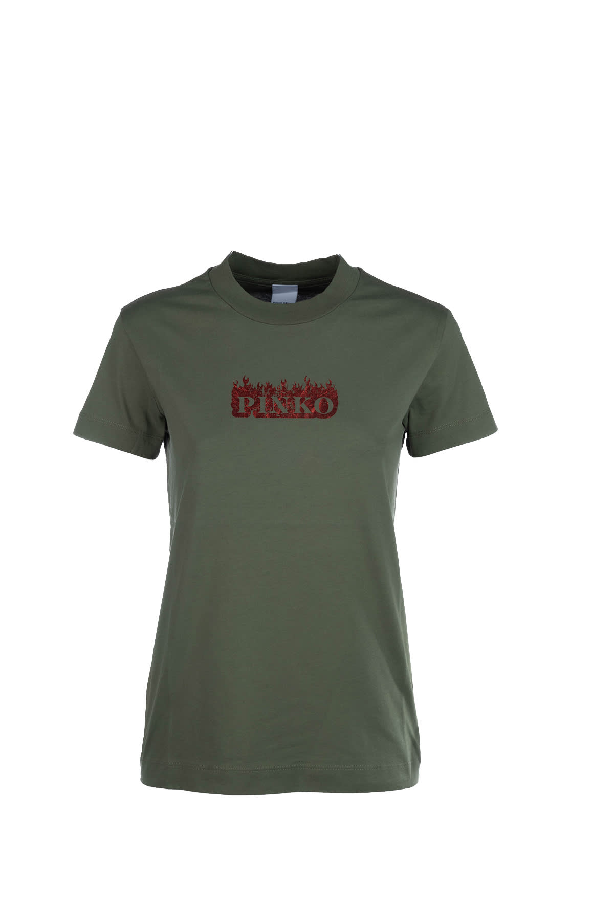 Shop Pinko T-shirt In Verde Militare
