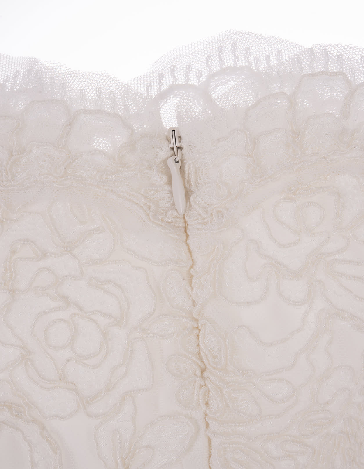 Shop Ermanno Scervino White Floral Lace Mini Skirt