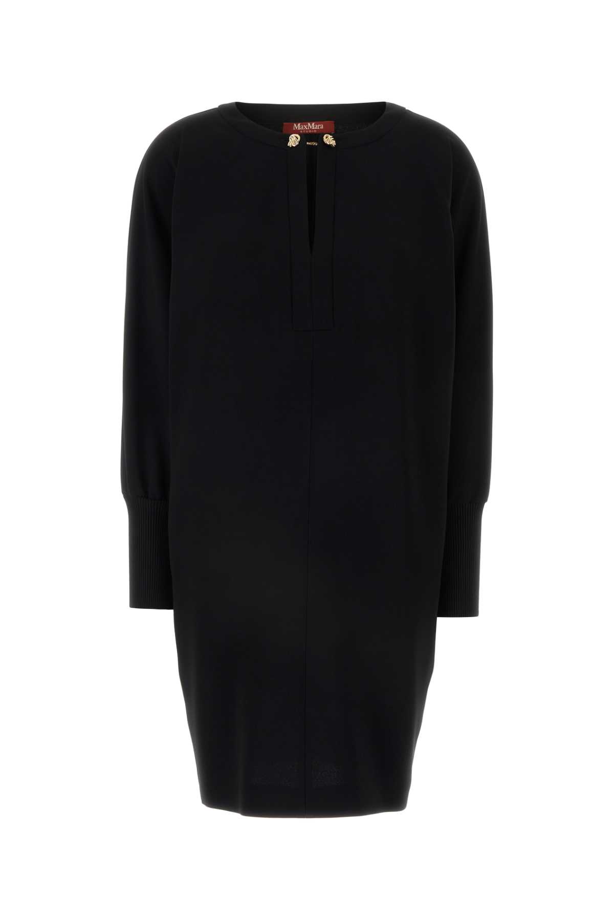 Max Mara Studio Black Cady Asti Dress